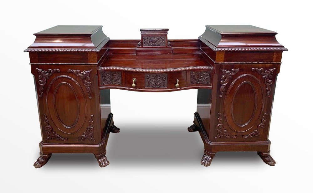A BEAUTIFUL VICTORIAN CARVED MAHOGANY SIDEBOARD