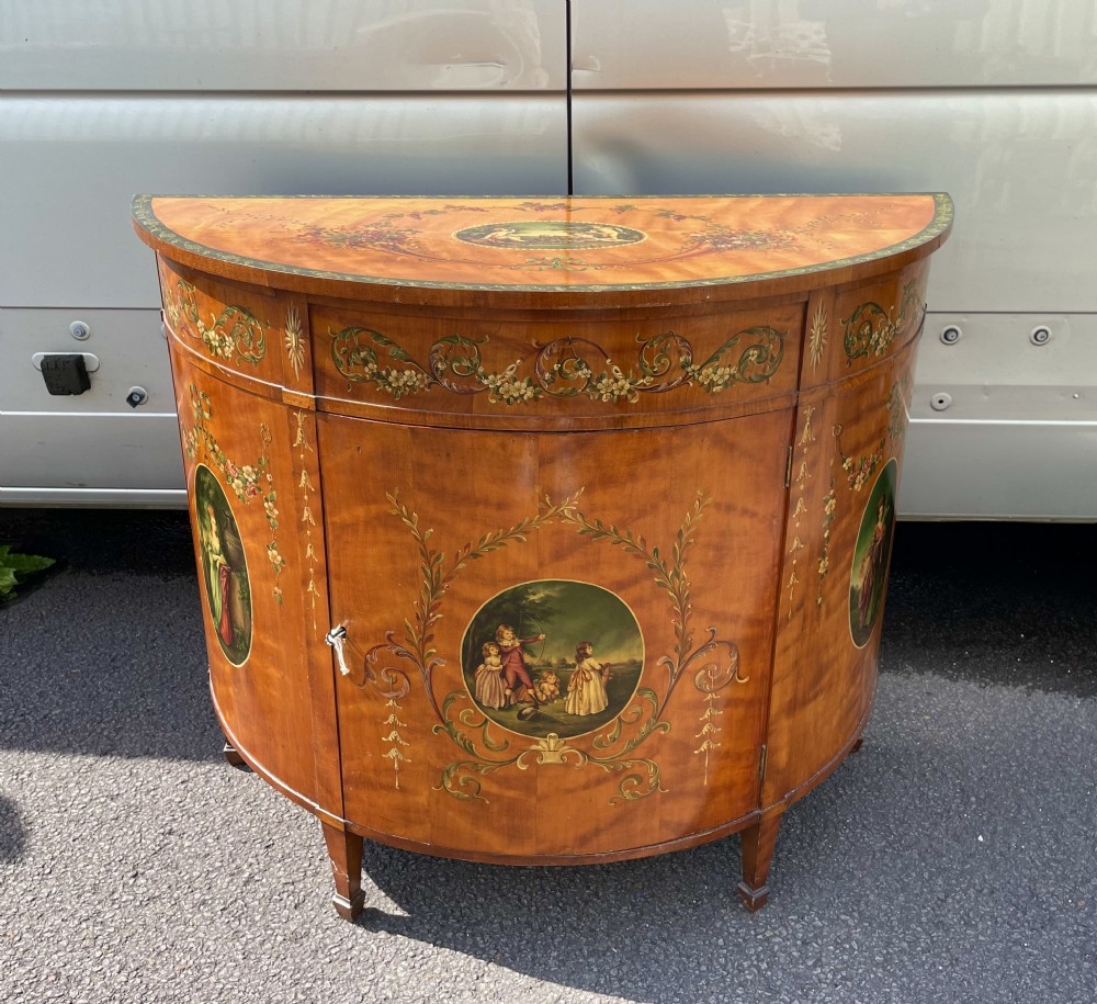 BEAUTIFUL SATINWOOD PAINTED SIDE CABINET  View II