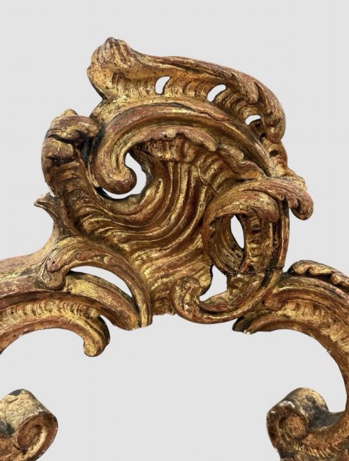 ANTIQUE LOUIS XV CARVED GILT WOOD CONSOLE TABLE ROCOCO STYLE - ADDITIONAL PHOTO 4