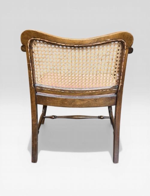 ANTIQUE JAMES SHOOLBRED CHILDS BERGERE CHAIR CANE SEAT ARMCHAIR - ADDITIONAL PHOTO 5