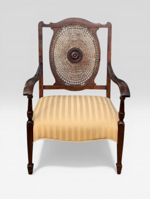 antique bergere chair cane seat french armchair - CATEGORY: ANTIQUE CHAIRS - DATED 19TH CENTURY