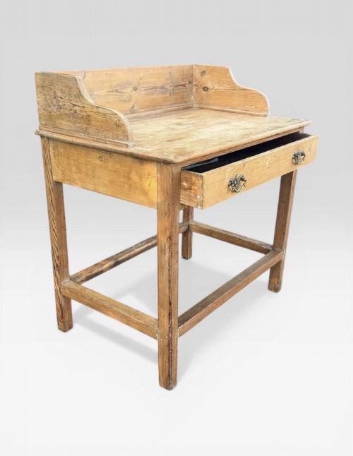 VICTORIAN PINE WASHSTAND ANTIQUE 19TH C RUSTIC SIDE TABLE WASH STAND FURNITURE - ADDITIONAL PHOTO 7