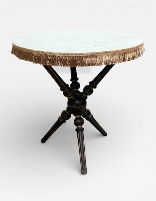 VICTORIAN AESTHETIC MOVEMENT GYPSY SIDE CARD TABLE ANTIQUE SMALL OCCASIONAL TAB - ADDITIONAL PHOTO 1