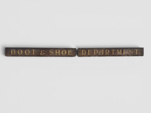 SET OF TWO HUGE 19TH CENTURY DEPARTMENT STORE SHOP SINGS - ADDITIONAL PHOTO 4