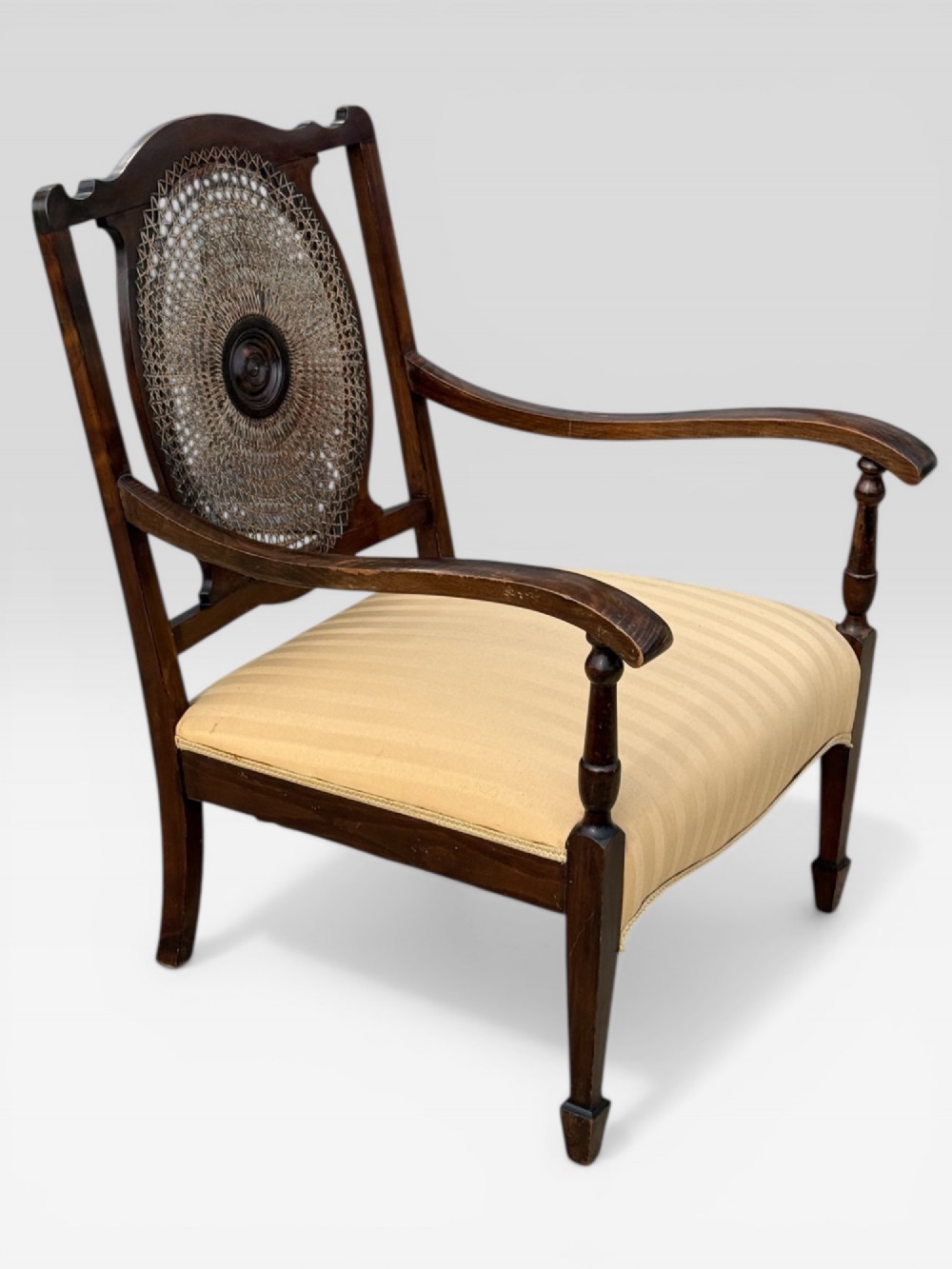 Antique Bergere Chair Cane Seat French Armchair View II
