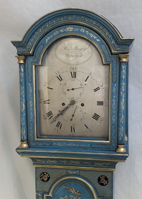 LACQUERED LONG CASE CLOCK - ADDITIONAL PHOTO 1