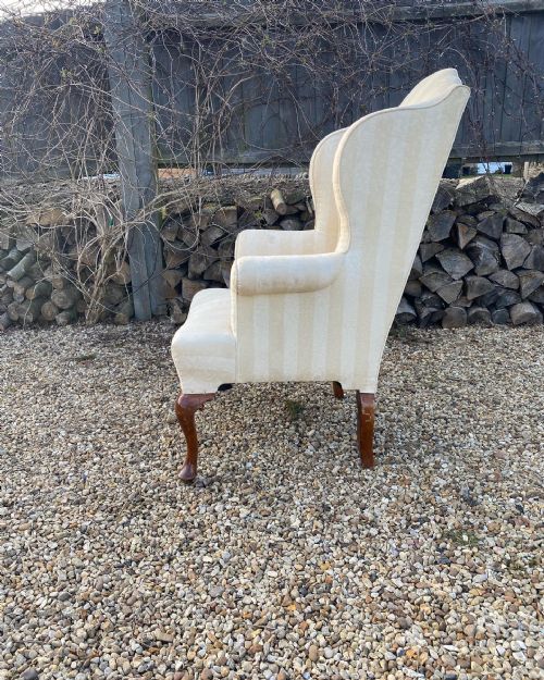 A 19TH CENTURY WINGCHAIR - ADDITIONAL PHOTO 1
