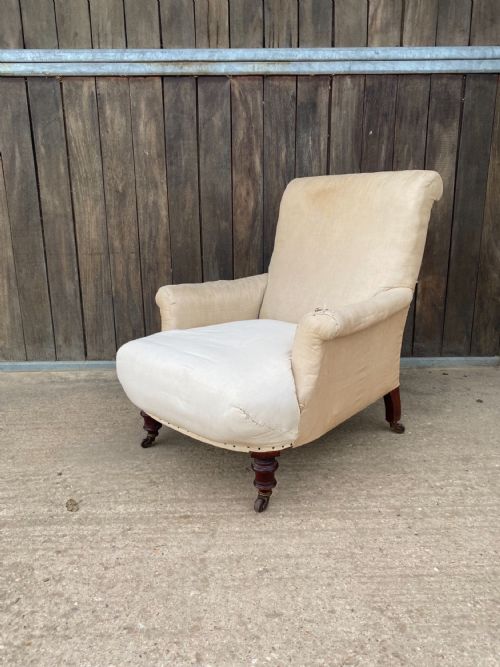 a howard style armchair - CATEGORY: ANTIQUE CHAIRS - DATED 19TH CENTURY