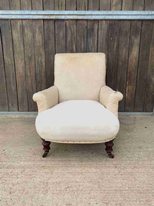 A HOWARD STYLE ARMCHAIR - ADDITIONAL PHOTO 1
