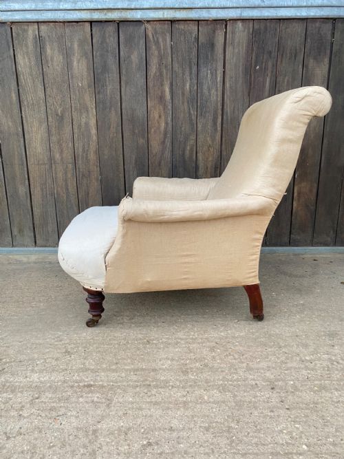 A HOWARD STYLE ARMCHAIR - ADDITIONAL PHOTO 2