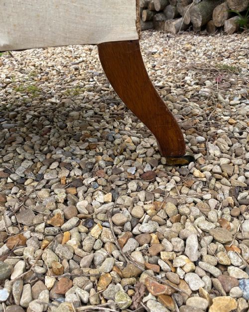 A 19TH CENTURY SLIPPER CHAIR - ADDITIONAL PHOTO 3
