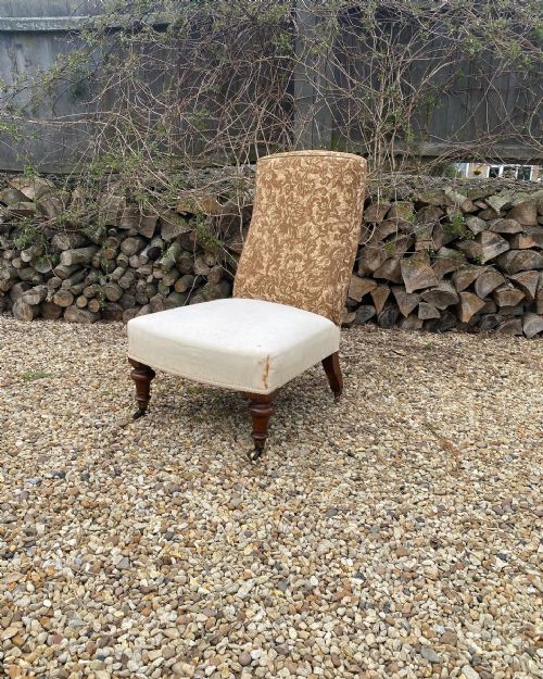 a 19th century slipper chair - CATEGORY: ANTIQUE CHAIRS - DATED VICTORIAN