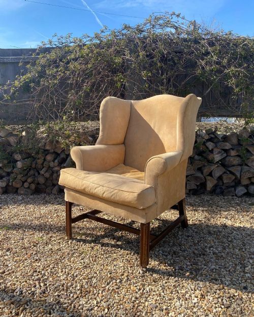 a pair of georgian wing chairs - CATEGORY: ANTIQUE CHAIRS - DATED GEORGIAN