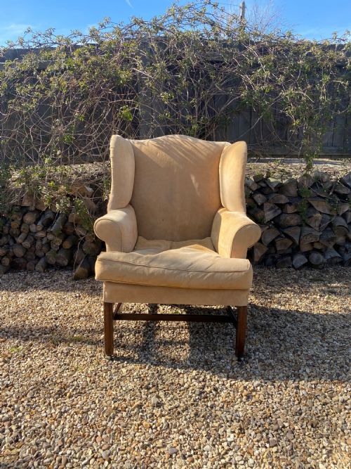 A PAIR OF GEORGIAN WING CHAIRS - ADDITIONAL PHOTO 4