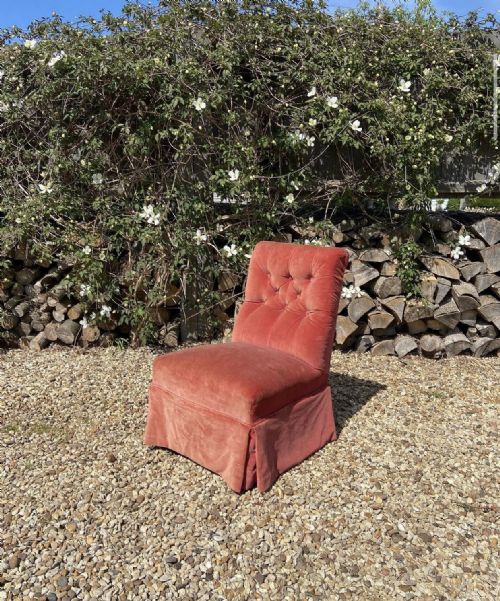 a cornelius v smith slipper chair - CATEGORY: ANTIQUE CHAIRS - DATED VICTORIAN