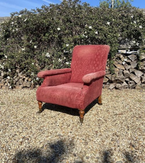 a howard and sons willoughby armchair - CATEGORY: ANTIQUE CHAIRS - DATED 19TH CENTURY