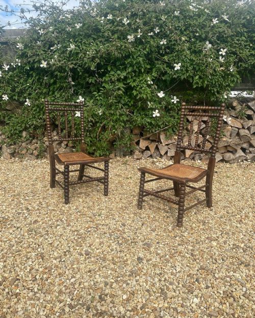 pair of bobbin chairs - CATEGORY: ANTIQUE CHAIRS - DATED 19TH CENTURY
