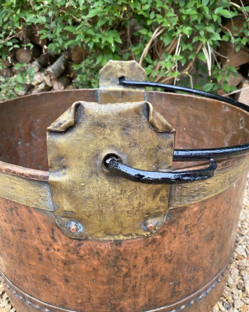 A LARGE COPPER LOG BUCKER - ADDITIONAL PHOTO 1