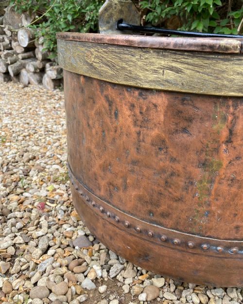 A LARGE COPPER LOG BUCKER - ADDITIONAL PHOTO 2