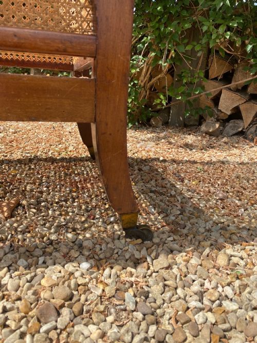 A REGENCY BERGERE ARMCHAIR - ADDITIONAL PHOTO 3