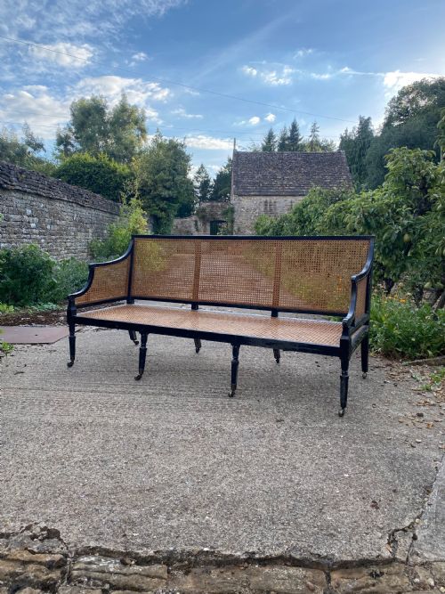a georgian caned sofa - CATEGORY: ANTIQUE SOFAS - DATED GEORGIAN