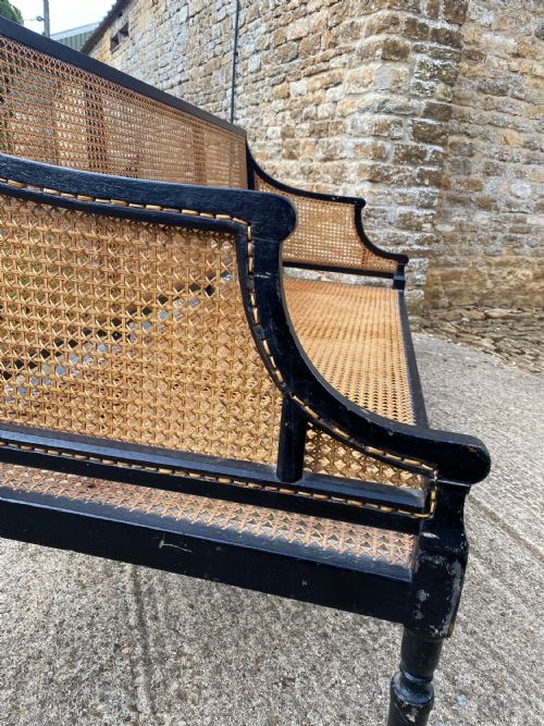 A GEORGIAN CANED SOFA - ADDITIONAL PHOTO 2