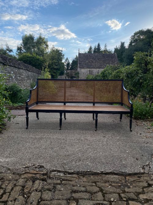A GEORGIAN CANED SOFA - ADDITIONAL PHOTO 4