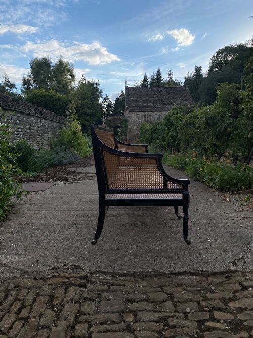 A GEORGIAN CANED SOFA - ADDITIONAL PHOTO 6