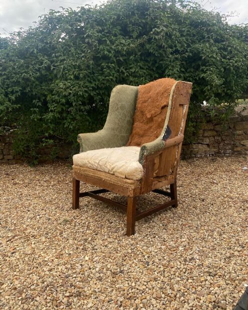 a 18th century country house wingchair - CATEGORY: ANTIQUE CHAIRS - DATED 18TH CENTURY