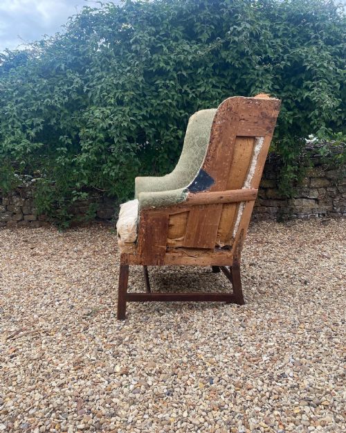 A 18TH CENTURY COUNTRY HOUSE WINGCHAIR - ADDITIONAL PHOTO 1