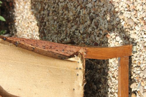 A 18TH CENTURY WINGCHAIR - ADDITIONAL PHOTO 4