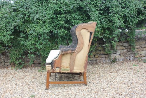 A 18TH CENTURY WINGCHAIR - ADDITIONAL PHOTO 5