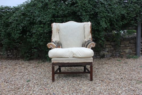 A GEORGIAN WINGCHAIR - ADDITIONAL PHOTO 2
