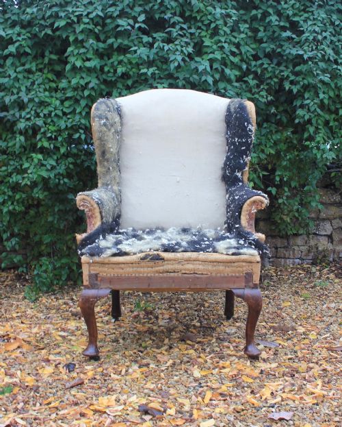 a 19th century wingchair - CATEGORY: ANTIQUE CHAIRS - DATED 19TH CENTURY
