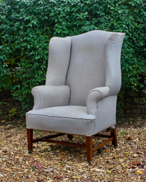 a 19th century wingchair - CATEGORY: ANTIQUE CHAIRS - DATED 19TH CENTURY
