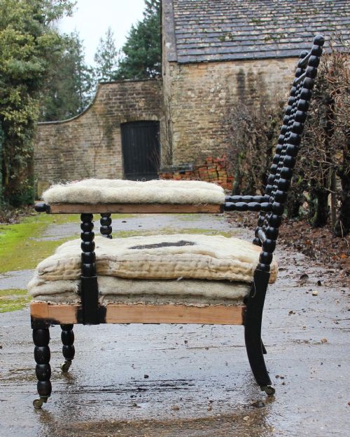 A DEEP SEATED BOBBIN ARMCHAIR - ADDITIONAL PHOTO 1