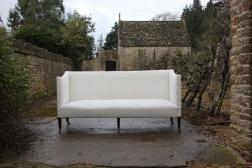 A 19TH CENTURY FLAT BACK SOFA - ADDITIONAL PHOTO 3