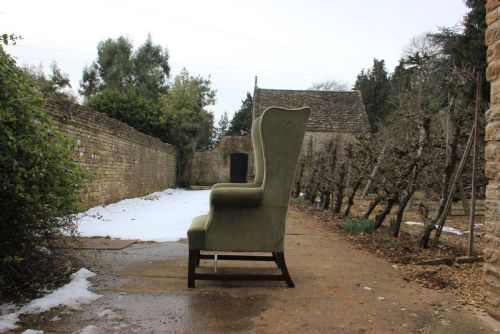A 18TH CENTURY WINGCHAIR - ADDITIONAL PHOTO 1