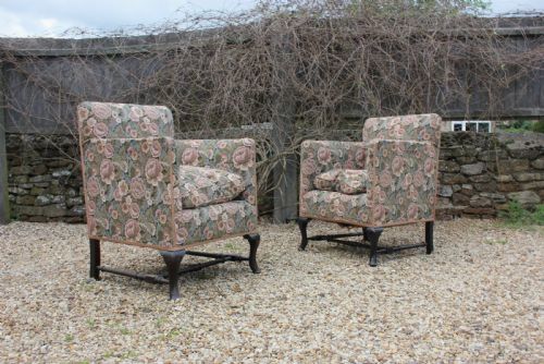 a pair of edwardian armchair - CATEGORY: ANTIQUE CHAIRS - DATED EDWARDIAN