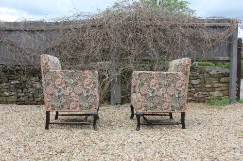 A PAIR OF EDWARDIAN ARMCHAIR - ADDITIONAL PHOTO 1