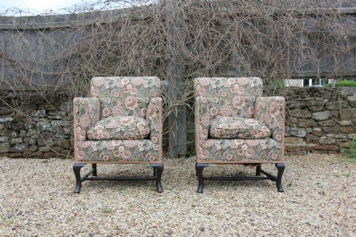 A PAIR OF EDWARDIAN ARMCHAIR - ADDITIONAL PHOTO 2