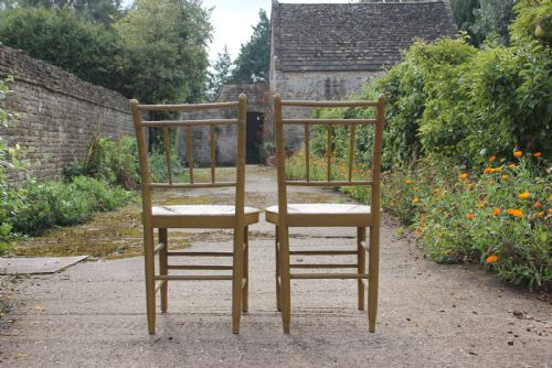 A SET OF 4 FAUX BAMBOO CHAIRS - ADDITIONAL PHOTO 3