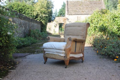 a edwardian howard style armchair - CATEGORY: ANTIQUE CHAIRS - DATED EDWARDIAN