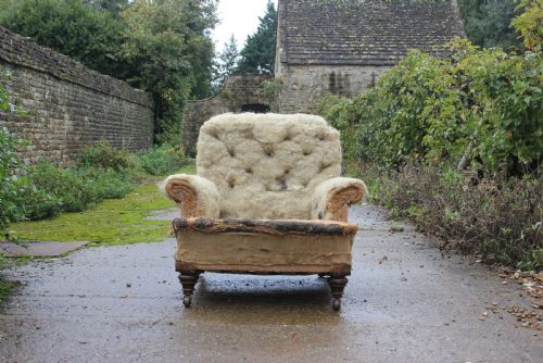 A HOWARD STYLE ARMCHAIR - ADDITIONAL PHOTO 2