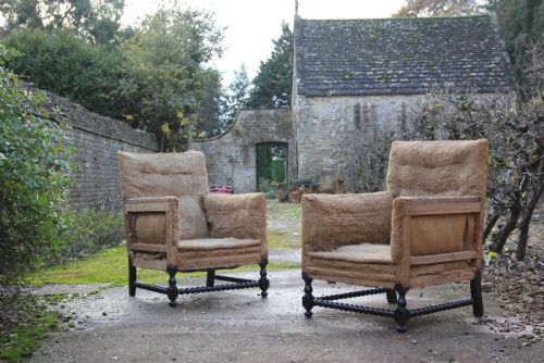 a pair of bobbin armchairs - CATEGORY: ANTIQUE CHAIRS - DATED EDWARDIAN