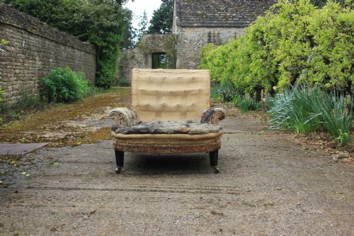 A 19TH CENTURY DEEP SEATED ARMCHAIR - ADDITIONAL PHOTO 1