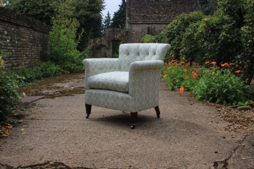 howard and sons woodstock - CATEGORY: ANTIQUE CHAIRS - DATED EDWARDIAN