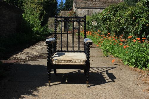 19TH CENTURY BOBBIN ARMCHAIR - ADDITIONAL PHOTO 1