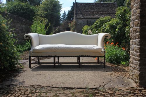 edwardian camel back sofa - CATEGORY: ANTIQUE SOFAS - DATED EDWARDIAN