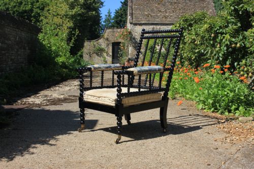 19th century bobbin armchair - CATEGORY: ANTIQUE CHAIRS - DATED 19TH CENTURY